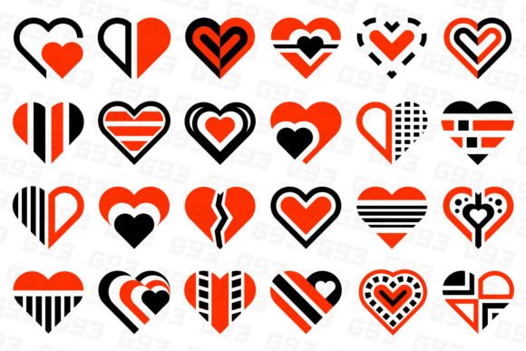 A Geometric Heart Design Asset for Professional Graphics
