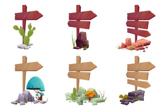 A Real Designer's Look at Rustic Directional Sign Clipart