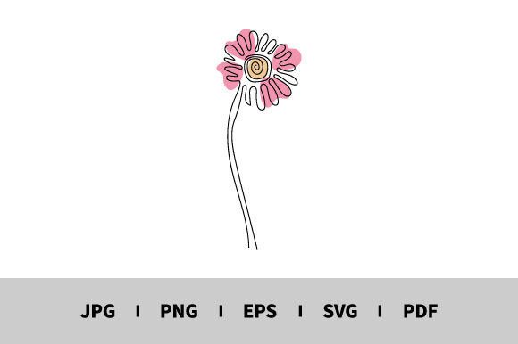A Review of One Line Flower Graphics for Brand Communication