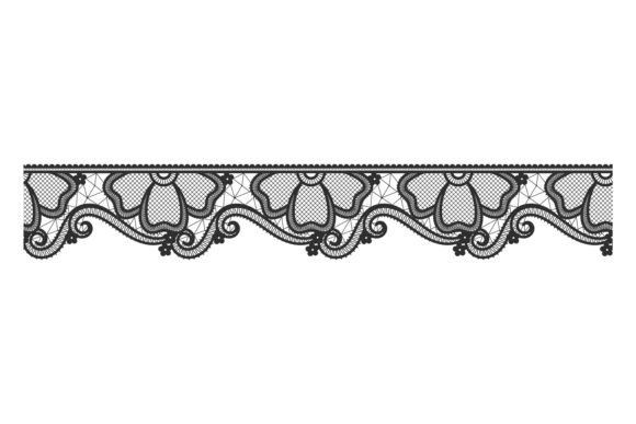 A Seamless Lace Flower Border for Timeless Embroidery