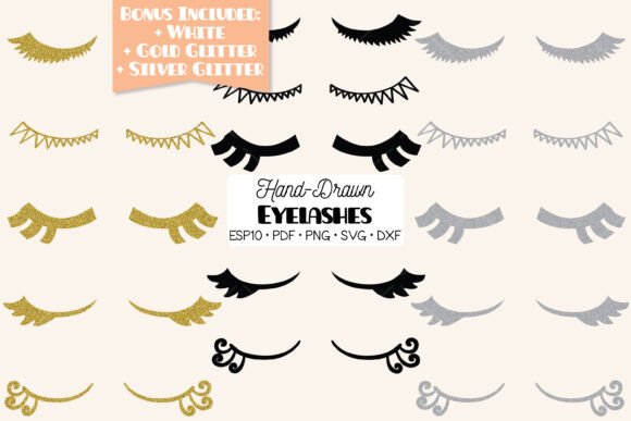 Black Eyelashes Hand-drawn Girl Eyes: A Graphics Freebies Review