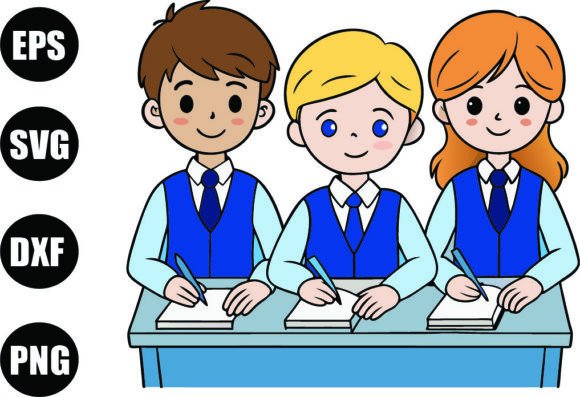 Flat Vector Illustration of Three: Graphics & Illustrations