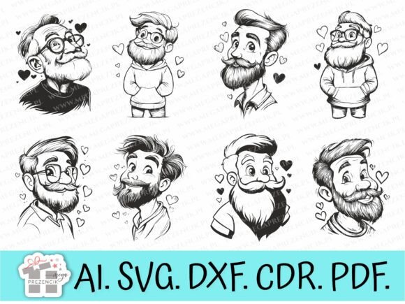 Grandpa Vector Graphics: Perfect for Laser Engraving Projects