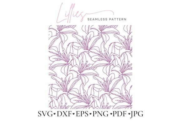 Lily Flower Pattern Graphics for Branding & Illustration
