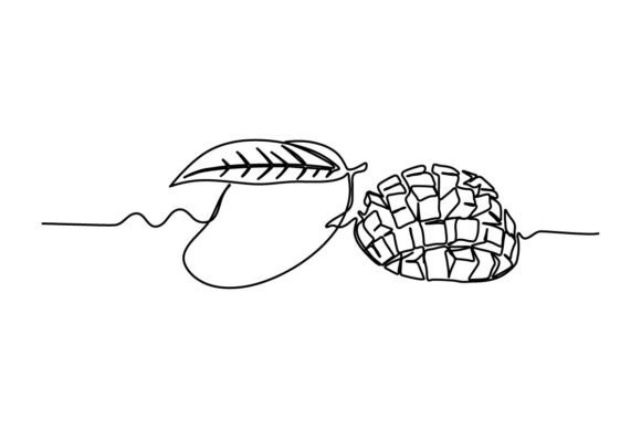 Mango One Continuous Line: A Graphics Asset for Modern Editorial Design