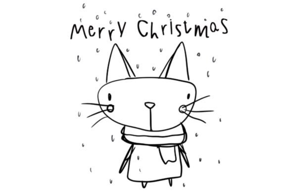 Merry Christmas Lovely Cat Graphics & Illustrations Review