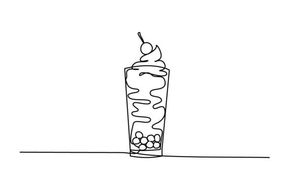 Milkshake Continuous Line: Graphic Design Illustration Review
