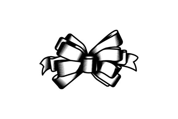 Ribbon Black Retro Illustration Graphics Review