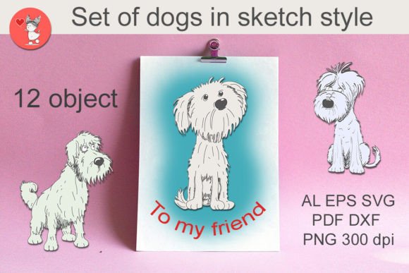 Set of Dogs in Sketch Style: A Graphics & Illustrations Review